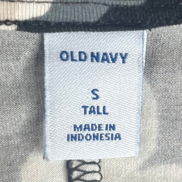 Old Navy Shift Dress Size Small Tall ST Black Floral LS Knit Swing Black - Picture 6 of 9